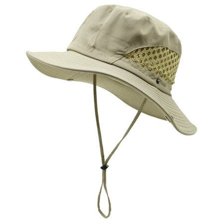 Foldbar solhatt - Justerbar strandhatt for menn - Safarihatt Anti UV-Utendørs reisehatt-Bucket fiskerhatt for menn, Beige