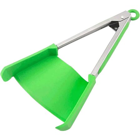 Klip Multifunktionell Silikon Smart Matlagning Kök Klip Siamese Klip Bestick Kustnära Matsalsbord Set (9in, Grön)