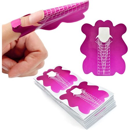 100 st Pro Square Nail Form Fransk Akryl UV Gel Tips Förlängning Klistermärke Builder Form Guide Stencil Manikyrverktyg
