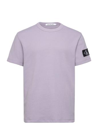 Badge Waffle Tee T-shirts Short-sleeved Lilla Calvin Klein Jeans*Betinget Tilbud