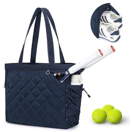 Ryggsekk - Tennisveske - Håndveske - Sportsveske - Vanntett racketveske - Egnet for flere racketer med skoskap - Blå