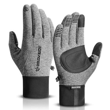 GOLOVEJOY vintersykkelhansker med sklisikker berøringsskjerm - Grå / M