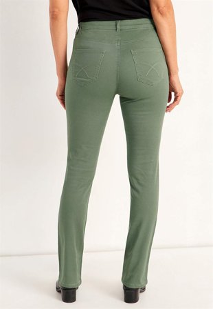 Cellbes of Sweden - Jeans med elastisk talje i kakigrøn til damer i størrelse 52R
