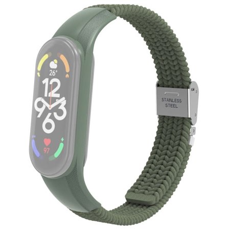 Xiaomi Mi Band 7 klockarmband i nylon - Mörkgrön
