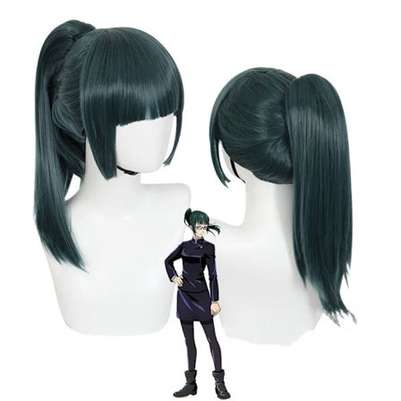 Jujutsu Kaisen Maki Zenin Cosplay Kostym Maki Zenin Glasögon Peruk Topp Kjolar Komplett Set Maki Halloween Party Uniform för Kvinnor Män