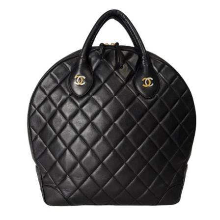 Chanel Vintage Pre-owned Leather chanel-Tass , Zwart , Dames , Maat: ONE Size Vintage Tassen