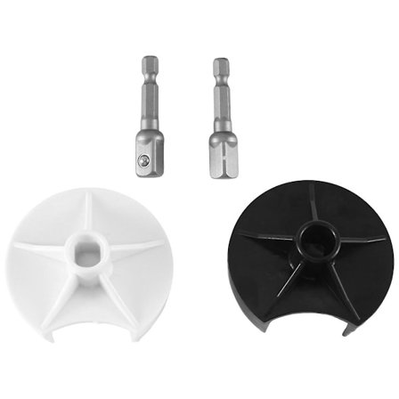 2 stk strikkemaskine adapter med sekskantet stålbit skruetrækker tilbehør hurtig strik strømadapter sort+hvid