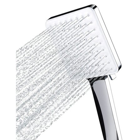 Duschhanddusch med stort högt tryck med 6 typer av munstycken (duschhuvud utan slang)