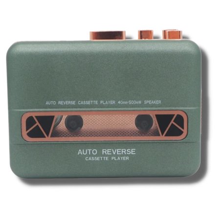 Kassettspiller - Klassisk Retro Walkman Kassettspiller - Automatisk Avspilling - Inkludert Bæreveske Hodetelefoner