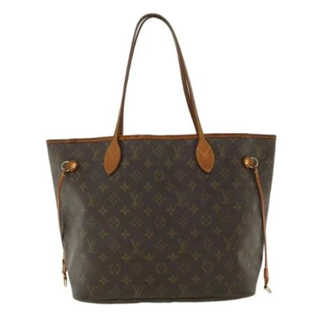 Louis Vuitton Vintage, Pre-owned Neverfull MM Monogram Bag Bruin, Dames, Maat:ONE Size,leather