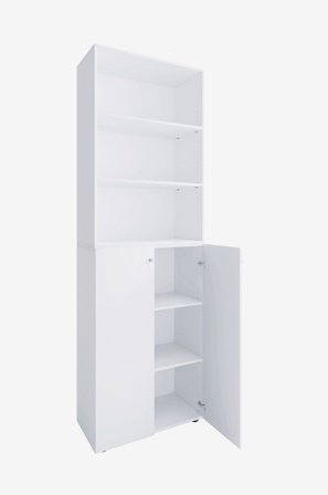 VCM - Vcm Skoskab Lona 2Xl hængslede døre + hylde - Hvid - Skoskabe - Fra Homeroom