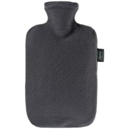 Fashy Vattenflaska med Fuskpälsöverdrag, Kolgrå Färg, 2 L{KDO}