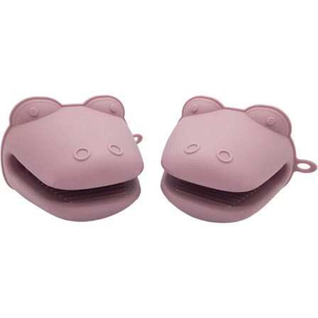 2-pak krokodille design silikone grydelapper grydeunderlag varmebestandige ov