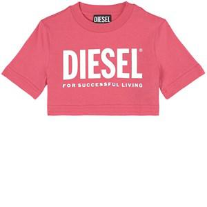 Kids - Diesel Fuchsia Rose Logo Crop T-Shirt 14 Years - Tops - 14 years - Pink - Mädchen