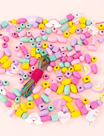 Toyrock Beads Set Wooden With Unicorn Theme - Multi/patterned - ONE SIZE