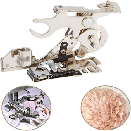 Rynkefot for symaskin, samler plisseringer og rynker