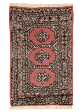 Oriental Pakistan Bokhara 2Ply Rug 76X120 Black/Brown Wool, Pakistan