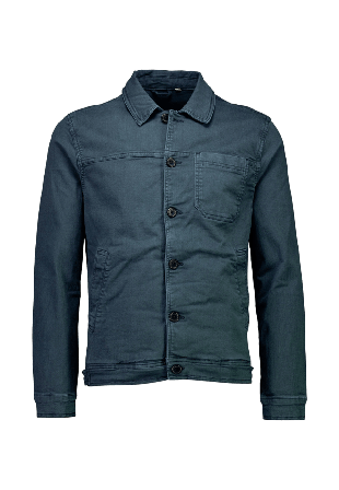 Lindbergh Cropped length overshirt Kavajer Herr Blå XL