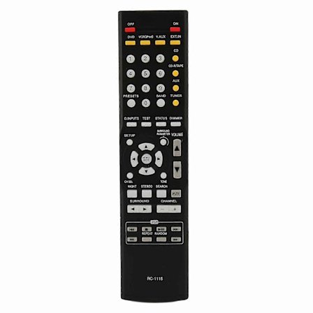 RC 1115 -kaukosäätimen korvaaja Denon AVR 390 AVR 591 AVR 930 AVR 1312 AVR 1612 AVR 2807 AVR 2808 AVR 2809 -vahvistimille