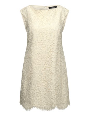 Lauren Ralph Lauren | Lace Cap-Sleeve Shift Dress | 40