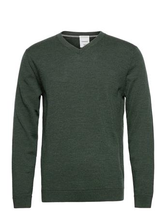100 % Merino V-Neck Knit Khaki Lindbergh