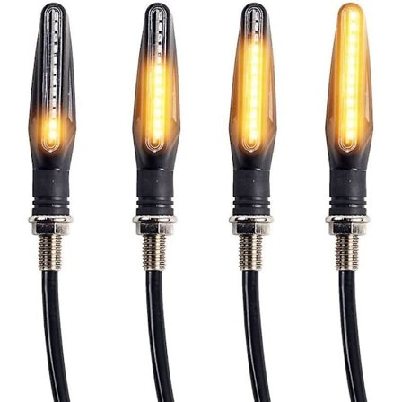 4st MC-Blinkers 12 LED Blinkers 12V Vattentäta Universal för Motorcykel Scooter Quad Cruiser Offroad
