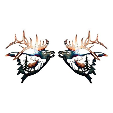 Rustik Metal Vægkunst Dekoration Hytte Jagt Dekoration Hjorte Hængende Hobbyister Dyreliv Billeder I Western (FMY)