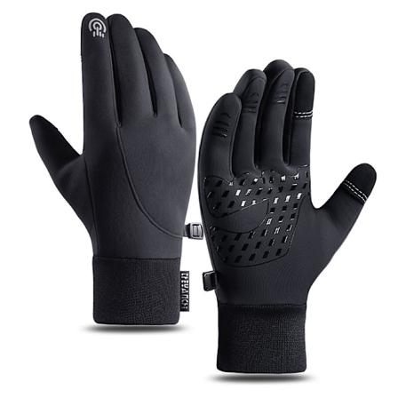 Sesong glidelås berøringsskjerm vindtett varm vanntett sykling sport polstret ski hansker menn svartQ802 XL blackQ802 XL