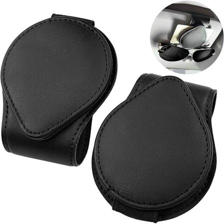 2 kpl Auton Lasipidike, PU-nahkainen magneettinen silmälasipidike, ZQKLA