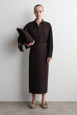 COS Women's Animal Print Pony Hair Leather Loafers in Beige