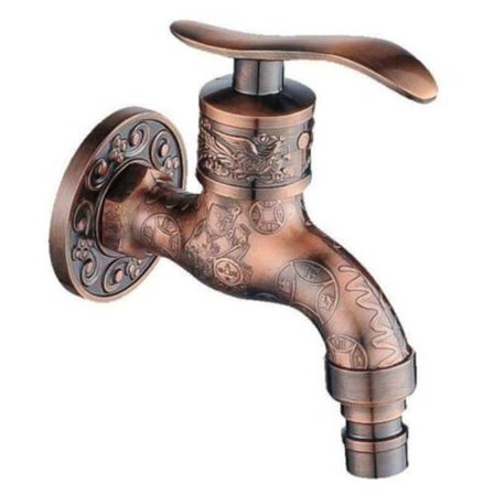 Kranutløp Tap Spout Messing Nostalgia Antik Kran Regnfat Vintage Rød Bronse.