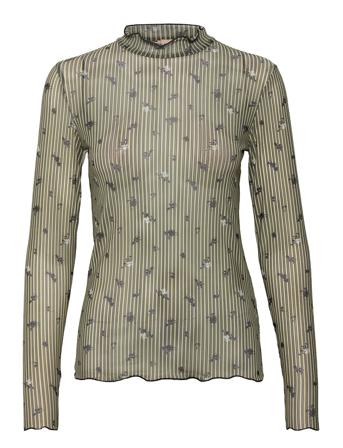 Srnicoline T-Neck Blouse Green Soft Rebels