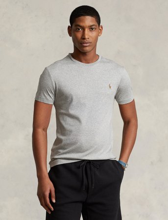 Polo Ralph Lauren Pima Polo-Ssl-Tsh - Grey - S