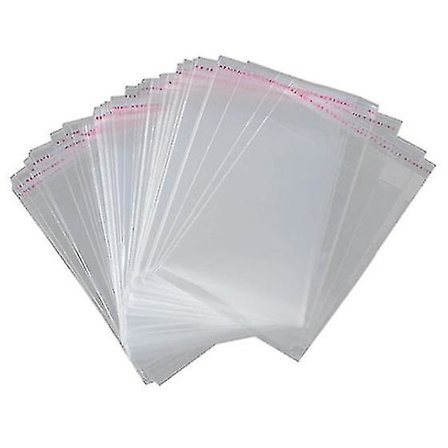 100 st A3 Förpackningsväskor 45x32cm Transparent Återförslutningsbara Plastförsegling Klister