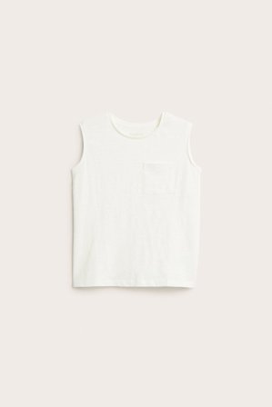 Kappahl | Singlet med brystlomme | Offwhite