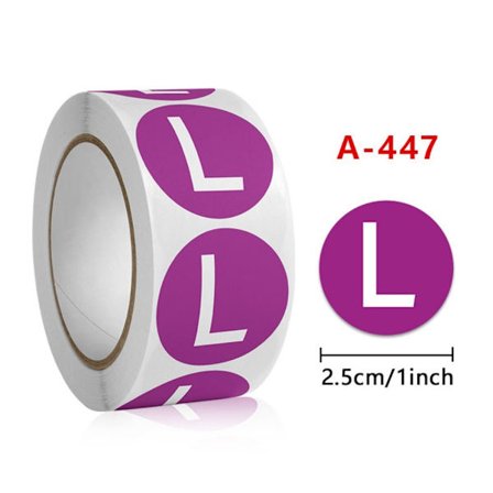 500 stk/rull Størrelse Etikettklistremerke Selvklebende størrelsesetiketter L L