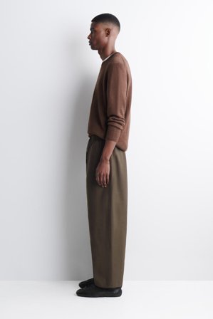 COS Men's Pantaloni Barrel Con Coulisse in Marrone