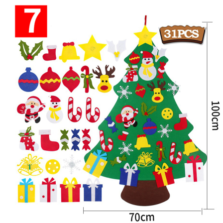 Filttøjs Dekorativt Juletræ Ikke-vævet Gave Børns Uddannelsesmæssige Håndlavet DIY