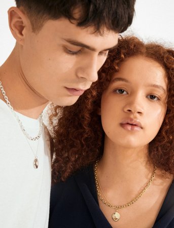 Pilgrim Sparkle Necklace 2-In-1 Set, Gold-Plated - Gold - ONE SIZE