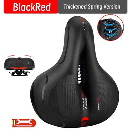 Ekstra tykt, mykt sykkelsete, anti-smerte sykkelsete med fjærer