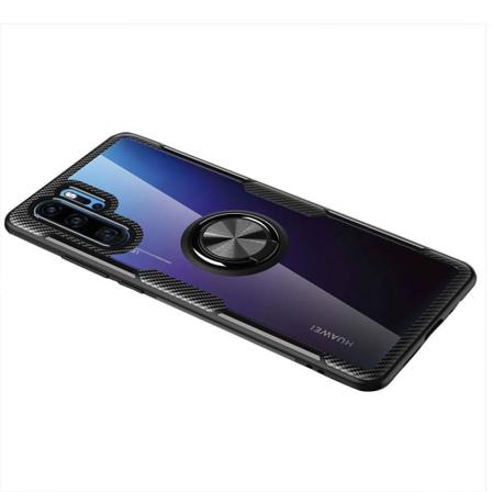 Huawei P30 Pro - Skal med Ringhållare Svart/Svart