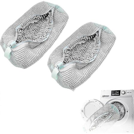 st skotvättspåsar för tvättmaskin, skotvättspåse för tvättmaskin och torktumlare (grå) [DB] Grå - 2st