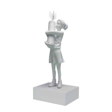 Bomb Hugger Banksy Skulptur Flicka Gatukonst Hartsstaty Design Ornament Kontor Heminredning-Perfekt