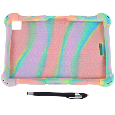 Silikone Etui Til M40 P20hd 10.1 Tommer Etui Stativ Med Pen Til P20hd (farverig Pink)
