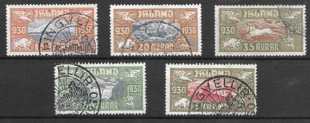 Island 1930 - AFA 142-146 - Stemplet