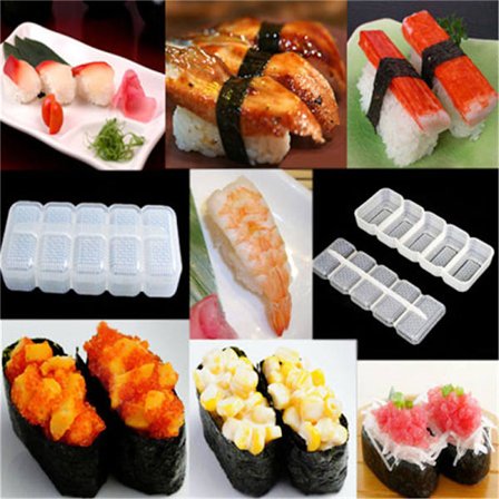 Japan Nigiri Sushi Form Risbold 5 ruller Maker Non Stick Press