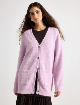 Lindex Stickad Cardigan - Pink - XL