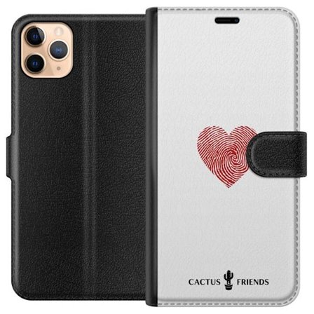 Kompatibel Tegnebogsetui til Apple Apple iPhone 11 Pro Max Cactus and Friends - Fingerprint Love