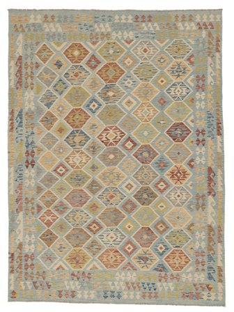 Tejida A Mano Kilim Afghan Old Style Alfombra 248X338 De Lana Amarillo Oscuro/Marrón Grande