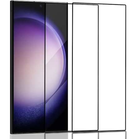 2-Pack SAMSUNG S23 ULTRA Skærmbeskyttelse - Hærdet Glas 9H - Super kvalitet 3D